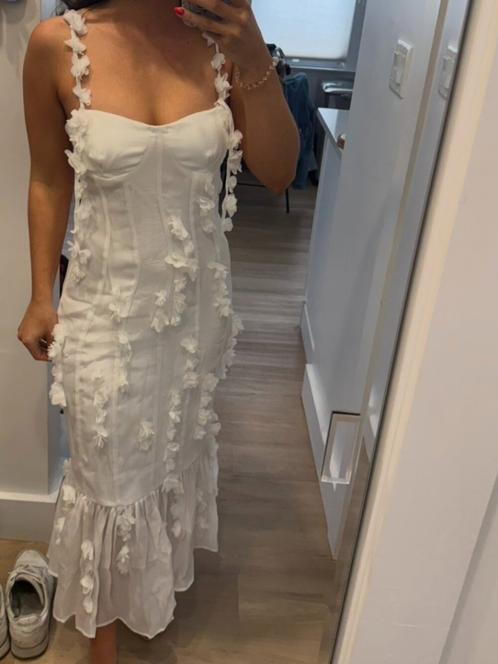 White Floral Bridal Dress by Mable